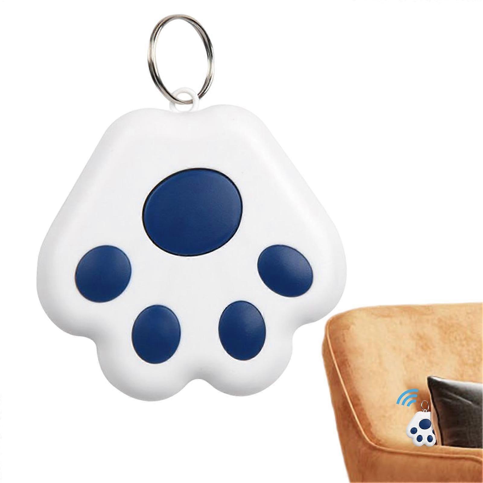 Dog Locator GPS Tracking Device For Dogs Real Time Wireless Key Finder Cat Claw Shaped Alarm Sensor Dark Blue