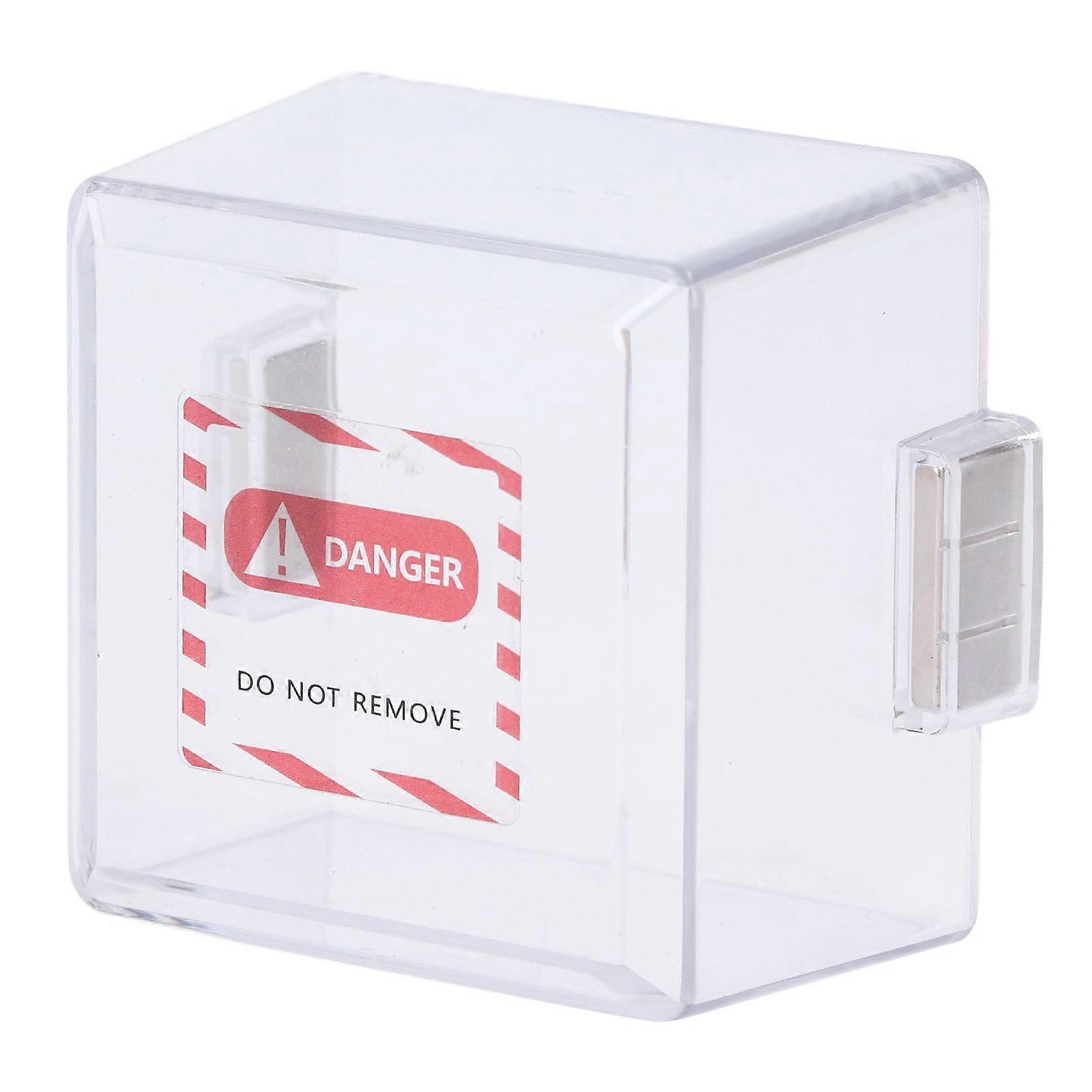 Emergency Stop Key Cover PC Transparent Magnetic Emergency Stop Switch Protective Case for Industrial Safety Square 