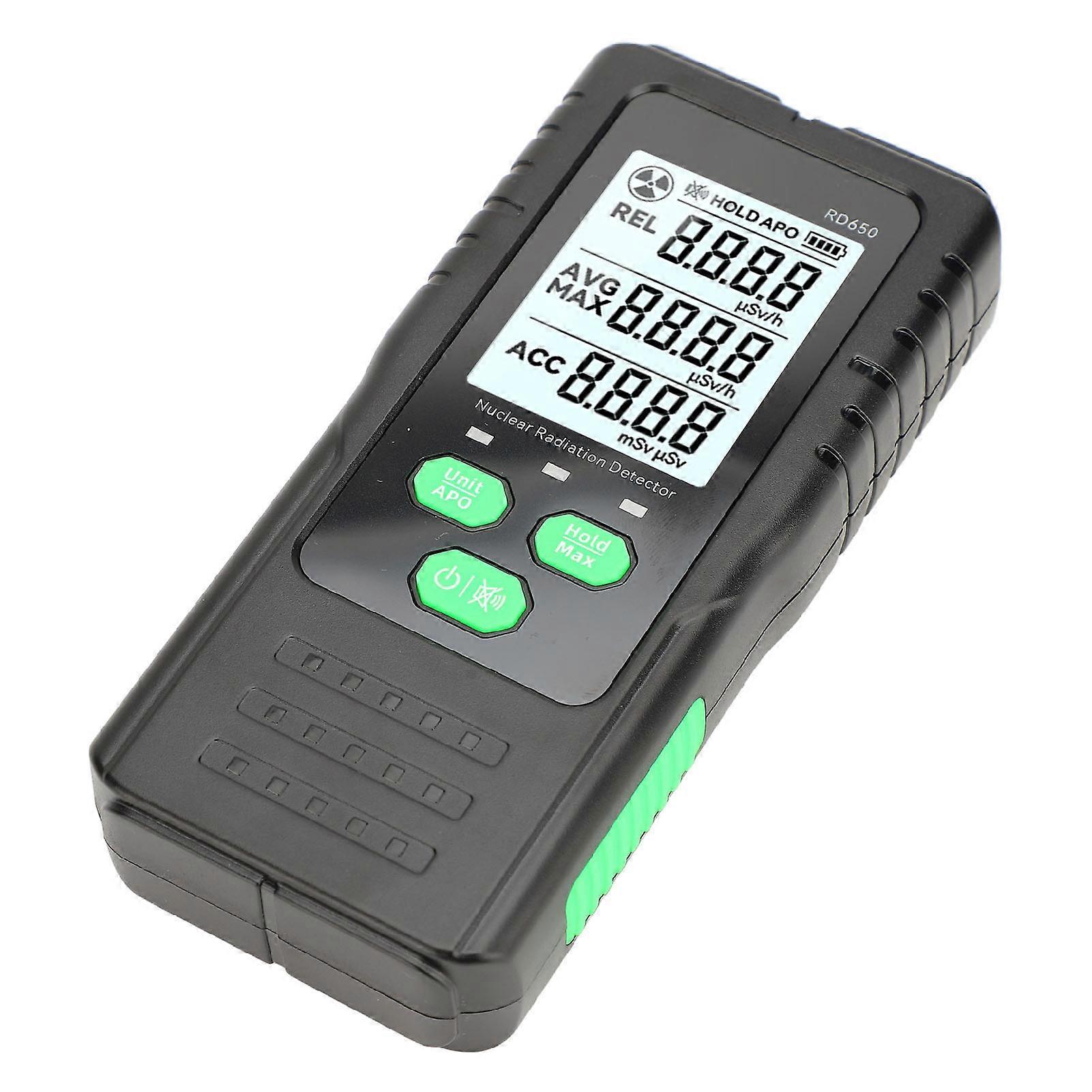 Nuclear Radiation Dosimeter 2.4 Inch LCD Display Dual Alarm Indication Radiation Monitor Meter 