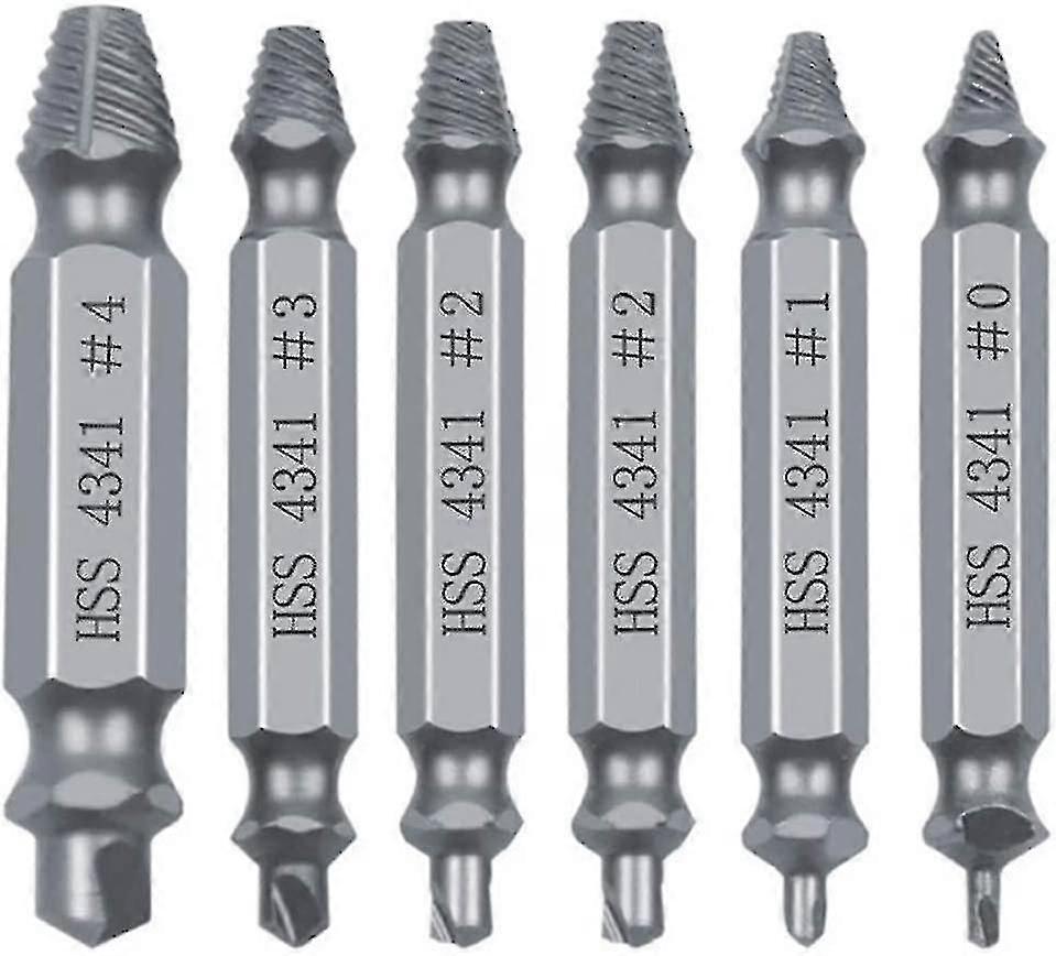 Speed Out Screw Extractor Drill Bits Tool Set Broken Damaged Bolt Remover Guide Set Broken Easy Out Fastener Kit-silver A
