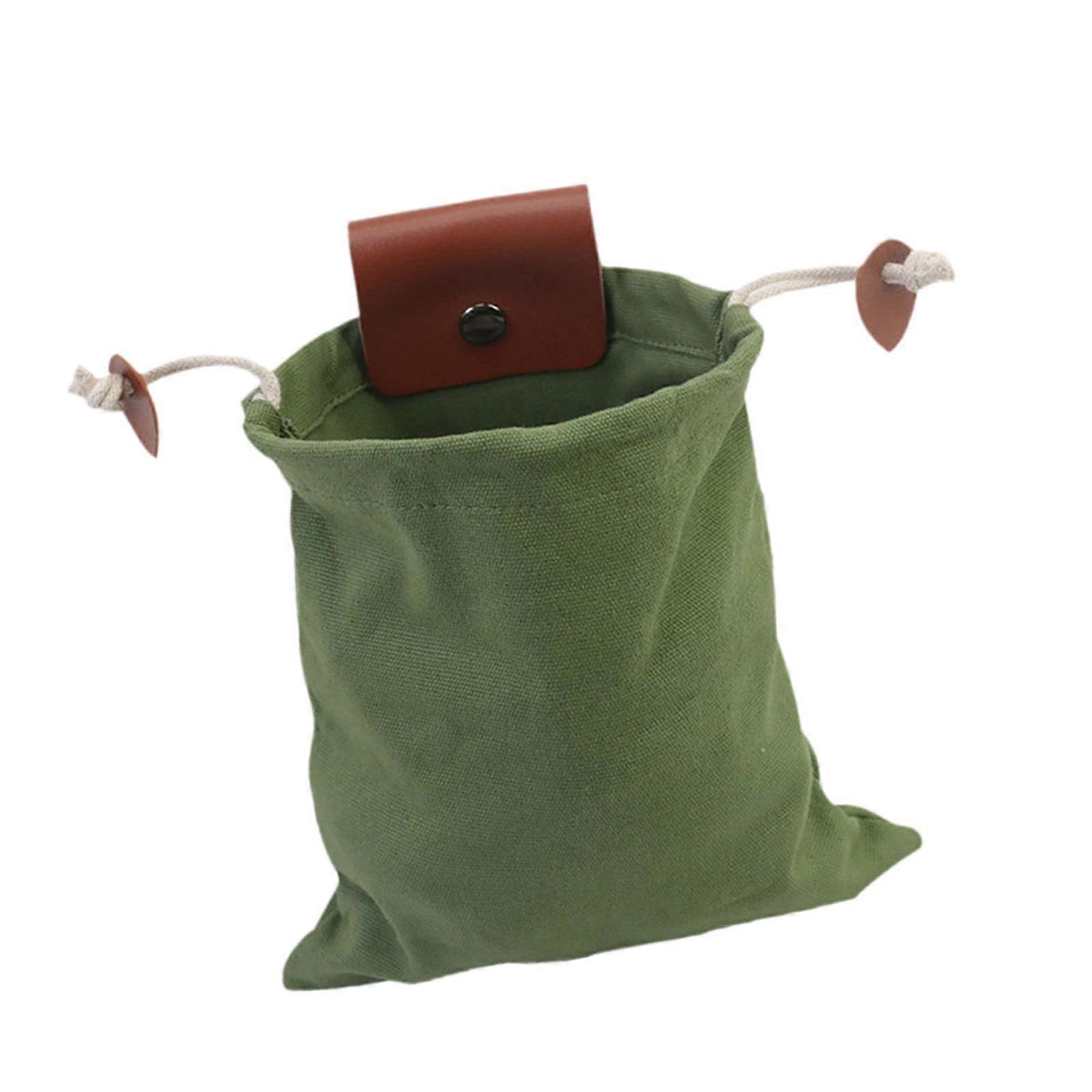 Canvas Foraging Bag with Belt Loop Versatile Accessory Lightweight for Tool
