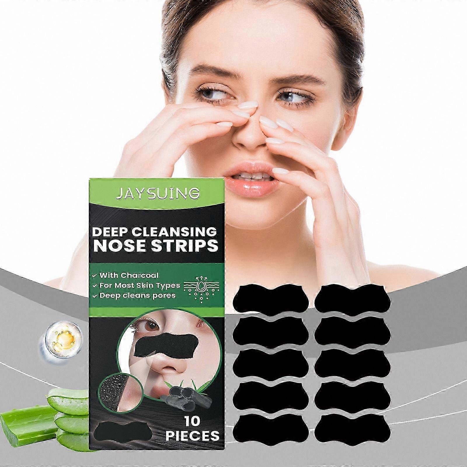 Charcoal Deep Cleansing Pore Strips for Nose, Blackhead Removal and Oil Control Solution