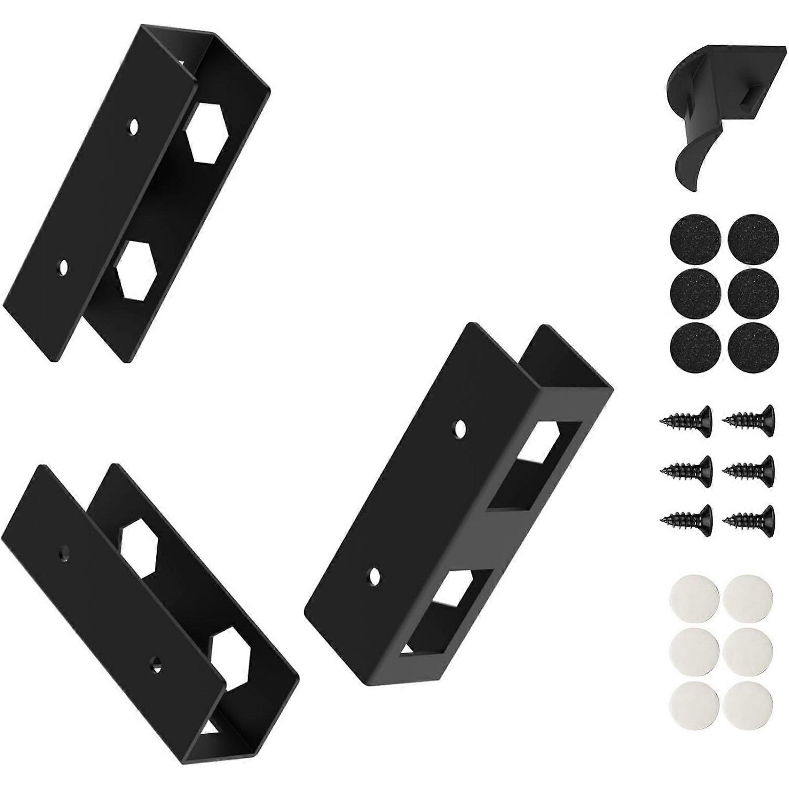 Space Saving Underdesk Laptop Mounting Bracket Metal Shelf Holder with Mounting Screws for Notebook Electronics Multicolor