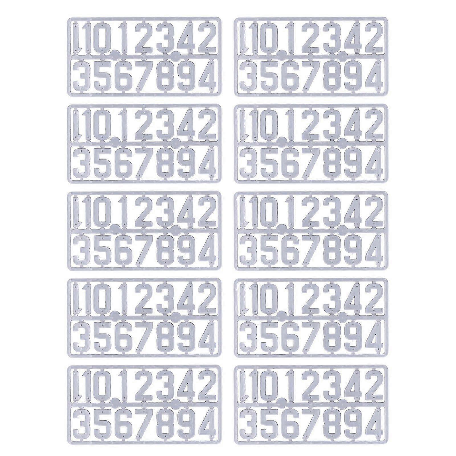10Set Plastic Number Tag Detachable Number Sign Number Marking for Residence Apartment BeehiveHwy