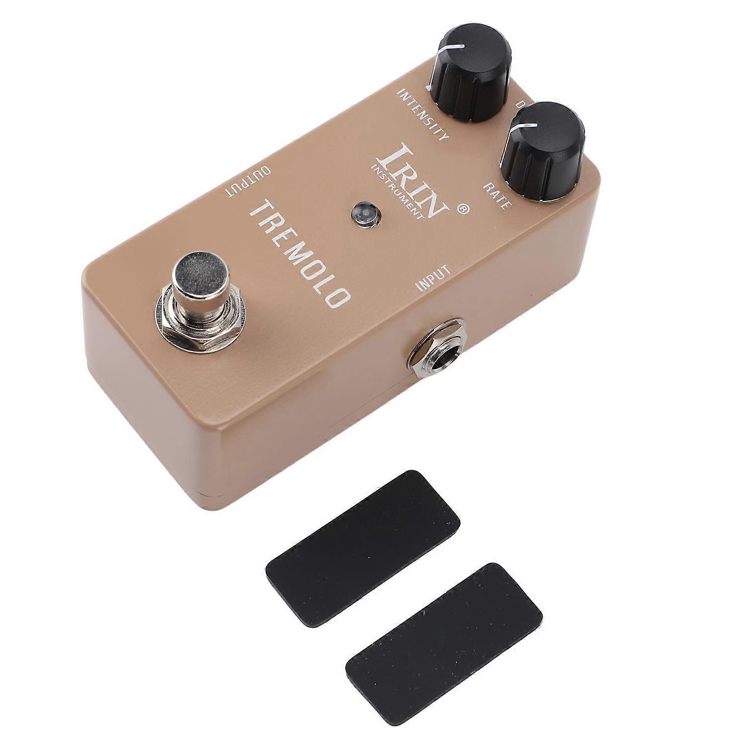 Electric Guitar Tremolo Pedal with True Bypass Single Type Effect Pedal 1Hz‑25Hz Speed Range DC 9V