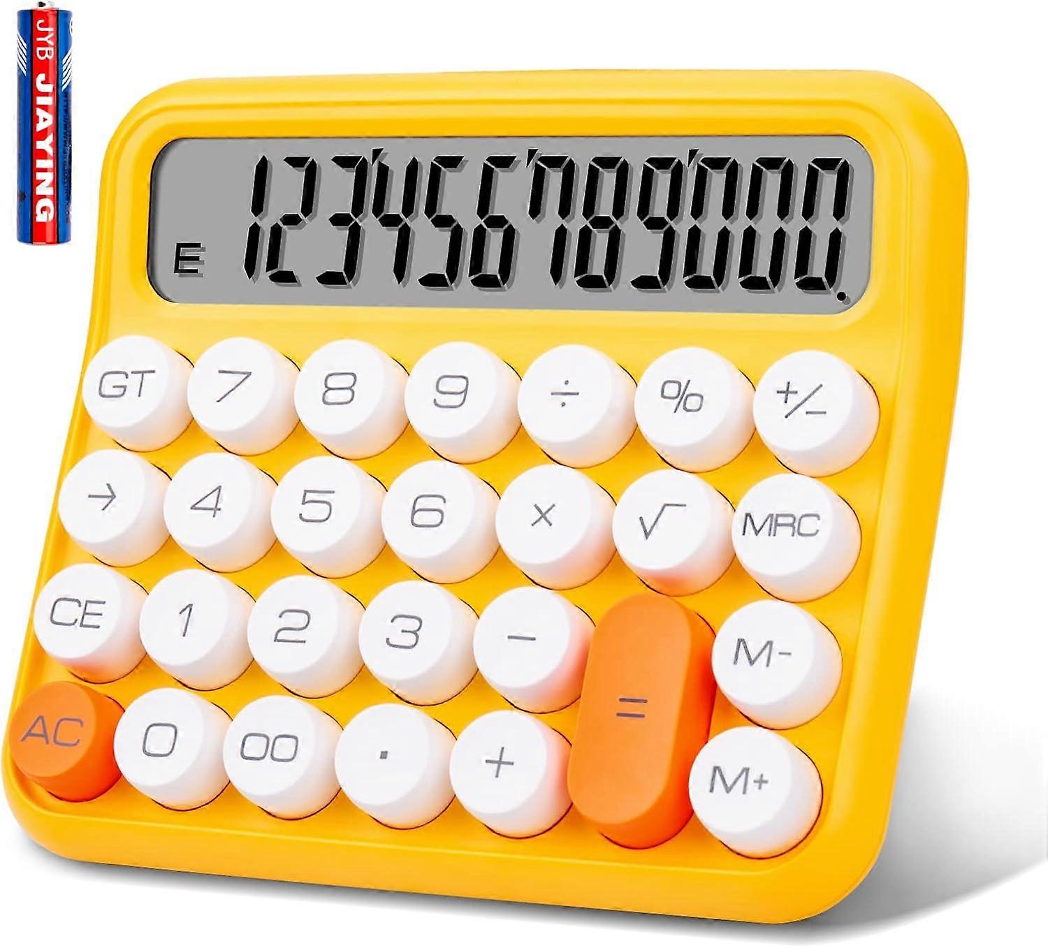 Calculators, Large Screen Desktop Sensitive Button, Kids Desktop Calculator, Battery Powered, Portable Basic Standard Functional 12 Digits Cute
