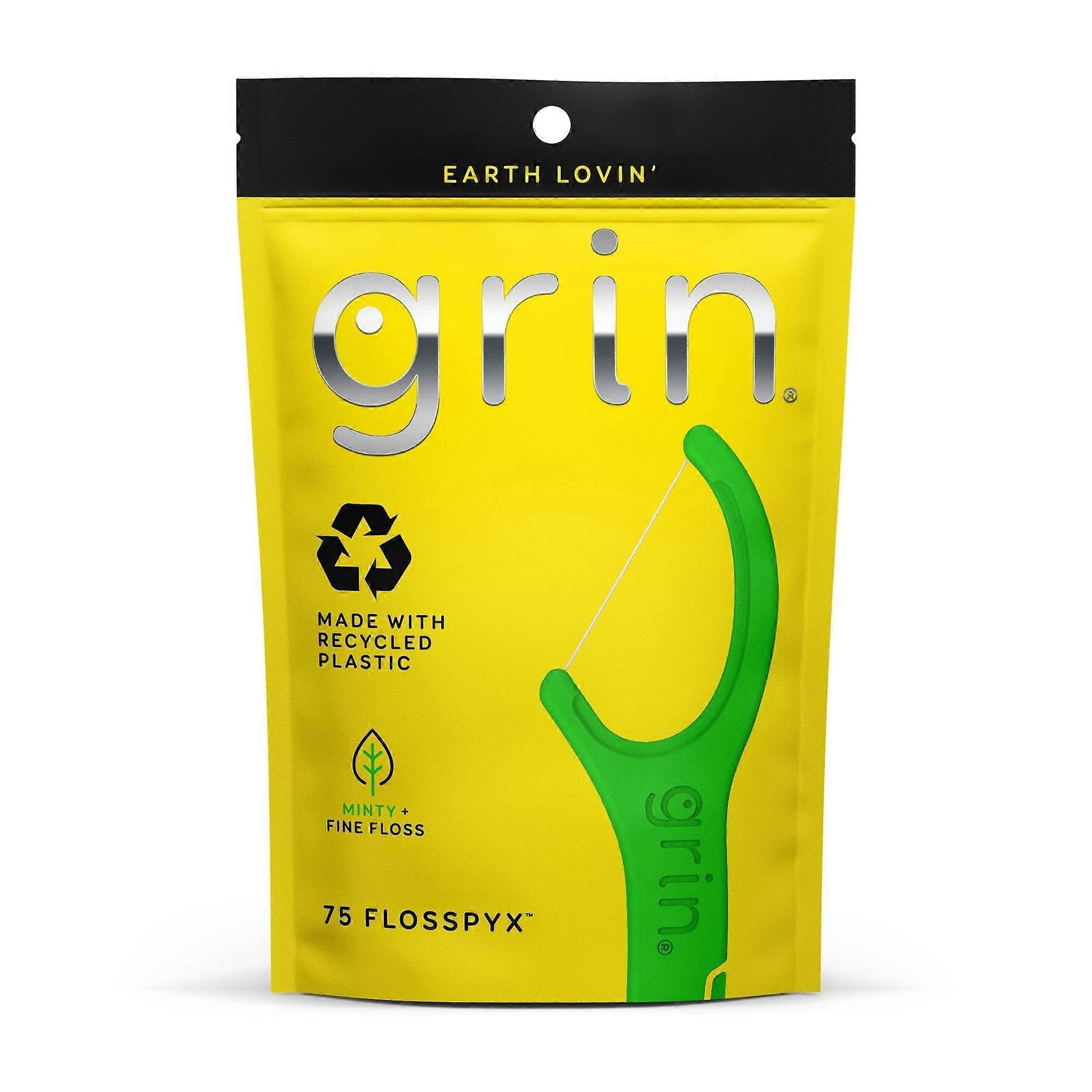 Grin Recycled خيط تنظيف الأسنان ، نعناع ، 75 EA