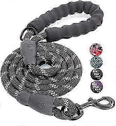 Reflective Dog Leash (150cm)  Adjustable Nylon (Gray)