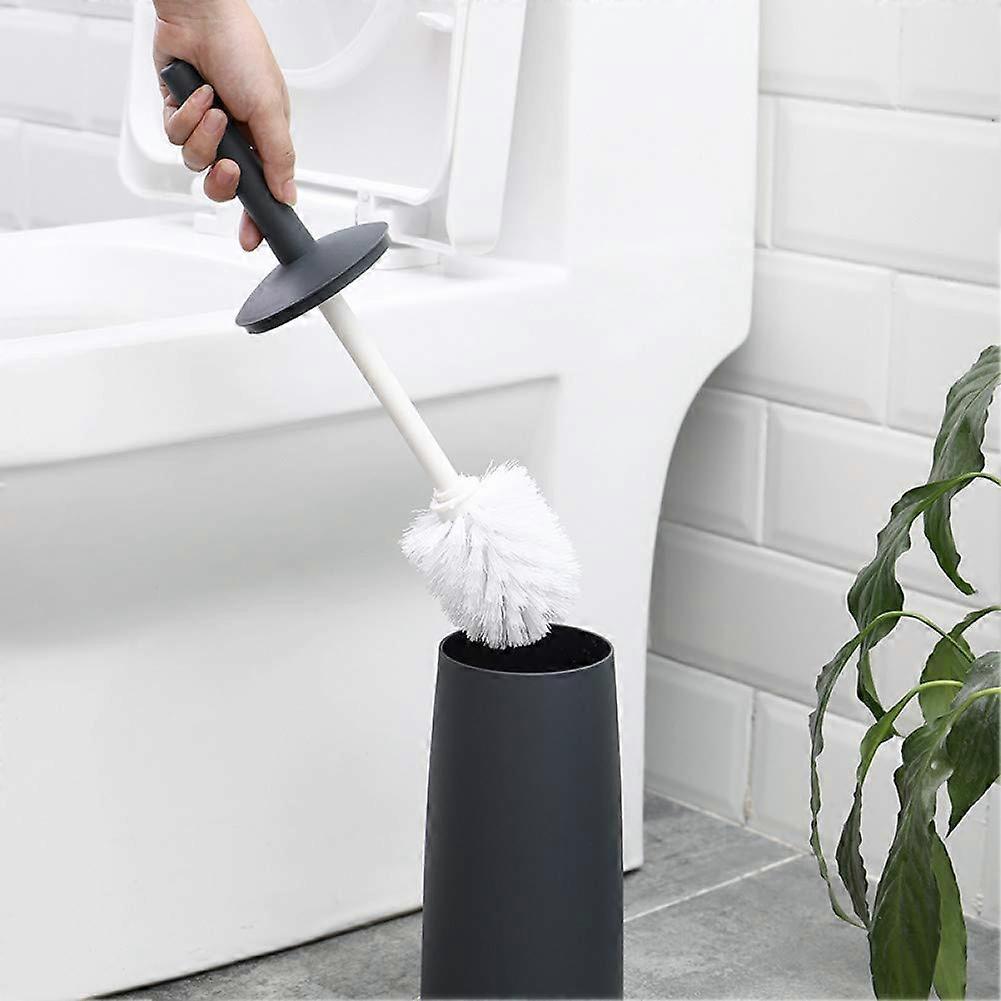 Toilet Brush and Holder Set with Long Handle, Splash Design for Bathroom Deep Cleaning