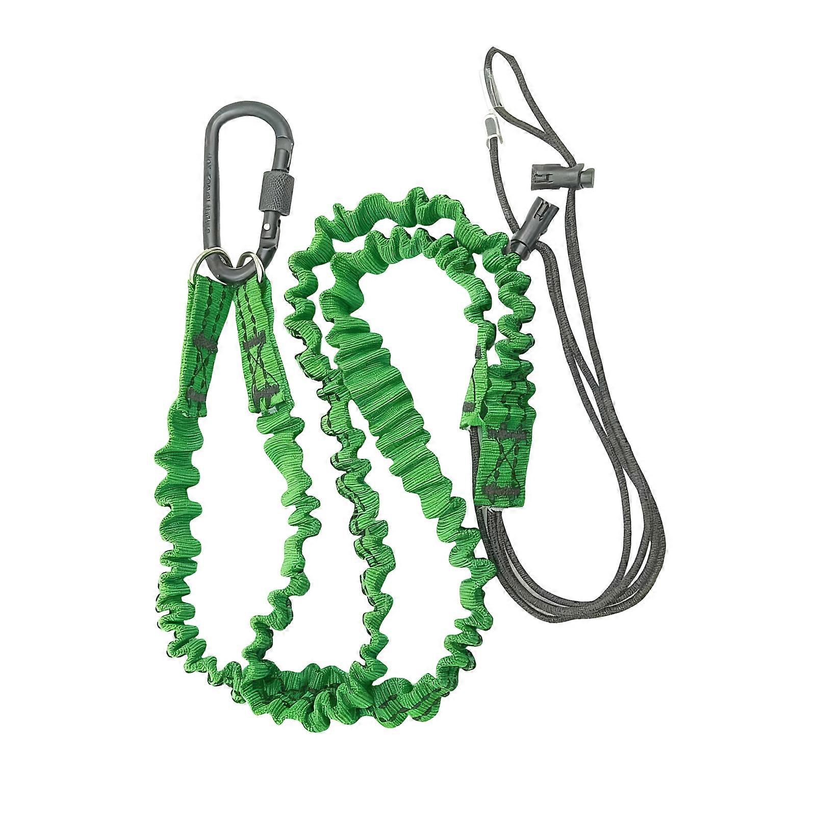 Longe porte-outils en nylon épais avec crochet de verrouillage, dispositif de sécurité pour les travailleurs de la construction, l'entretien des toitures et l'escalade (vert).