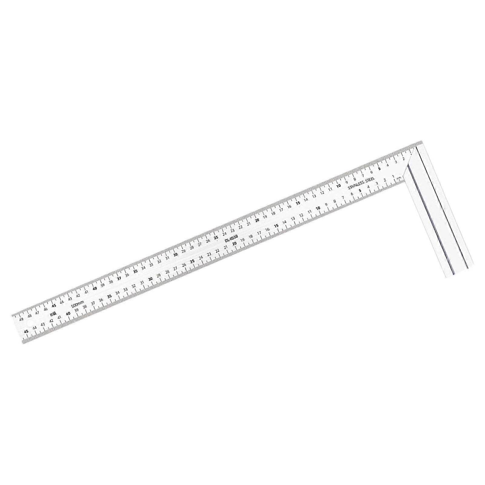 Professional Heavy Duty Aluminum Base Double Marking Angled Ruler For Precise Woodworking And Architectural Applications Multicolor