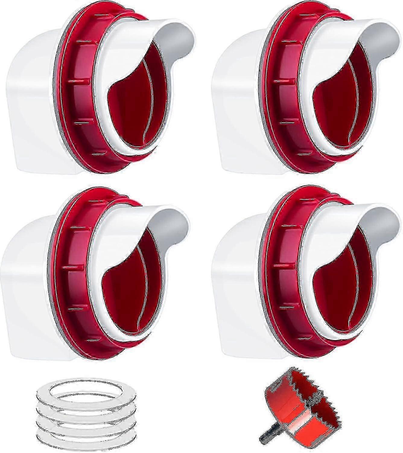 Port-Hühnerfutterautomat, automatischer Hühnerfutterautomat, DIY-Schwerkraft-Geflügelfutter-Kit für Eimer, Fässer, Behälter