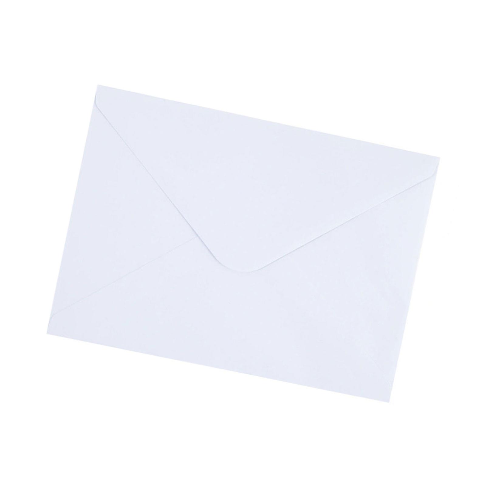 Pack Of 50 Envelopes With Secure V Flap Closure For Invitations Greeting Cards  White