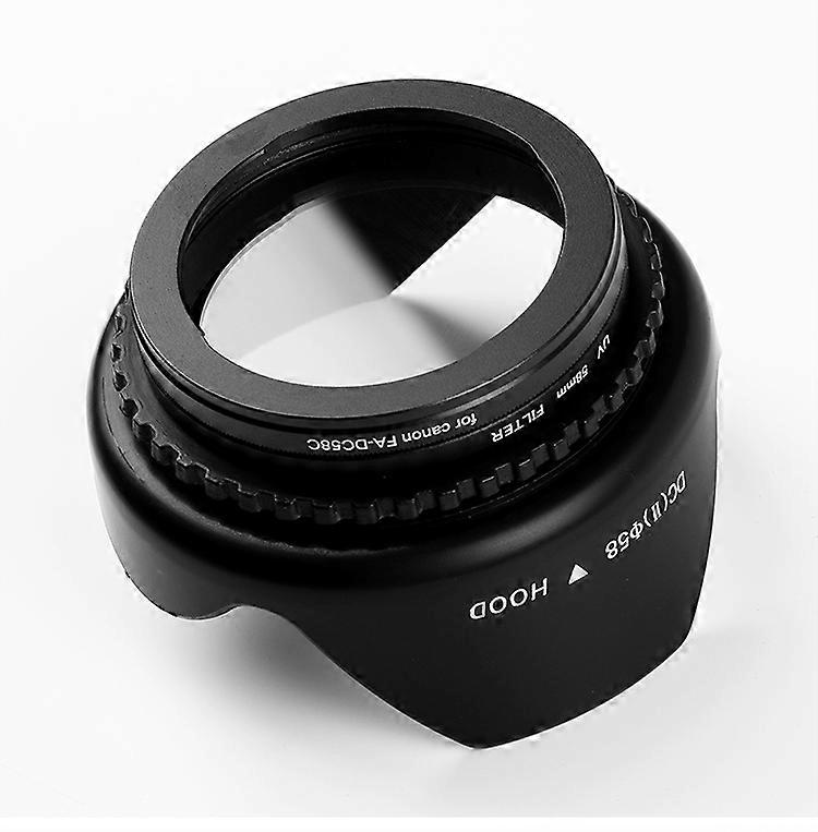 FA-DC58C 58mm Camera Lens Filter Adapter Ring+UV+lens hood+lens cap for Canon PowerShot G1X
