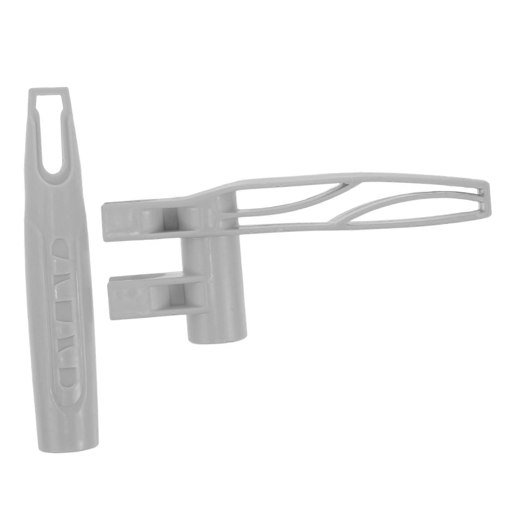 Grey Broom Handle End Caps Durable Replacement Grip for Mops Dustpans Easy Assembly