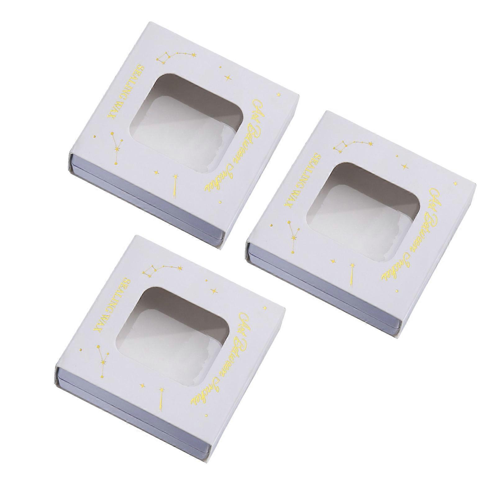 3 Pcs/Set Clear Wax Seal Stamp Head Container Stamp Head Storage Box Jewelry Display Box Stamp Head Storage Organizers  White