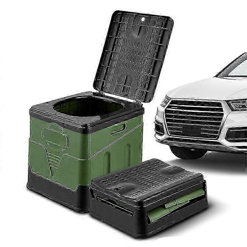 Space-Saving Folding Toilet for Emergency Use in Vehicles