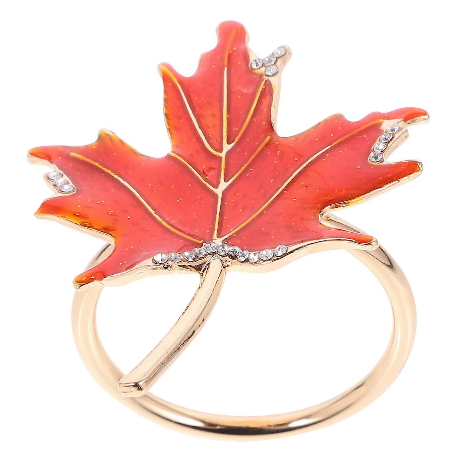Metal Napkin Ring Fall Napkin Ring Maple Leaf Napkin Ring for Dinner Table