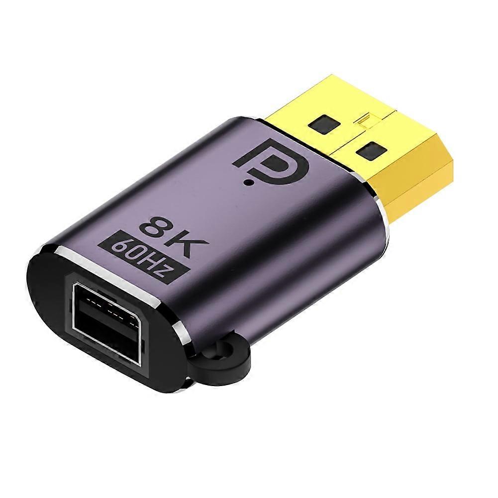 jixopn DP1.4 To Mini Adapter 8K 60Hz with Indicator Lights for Computer PC (C)