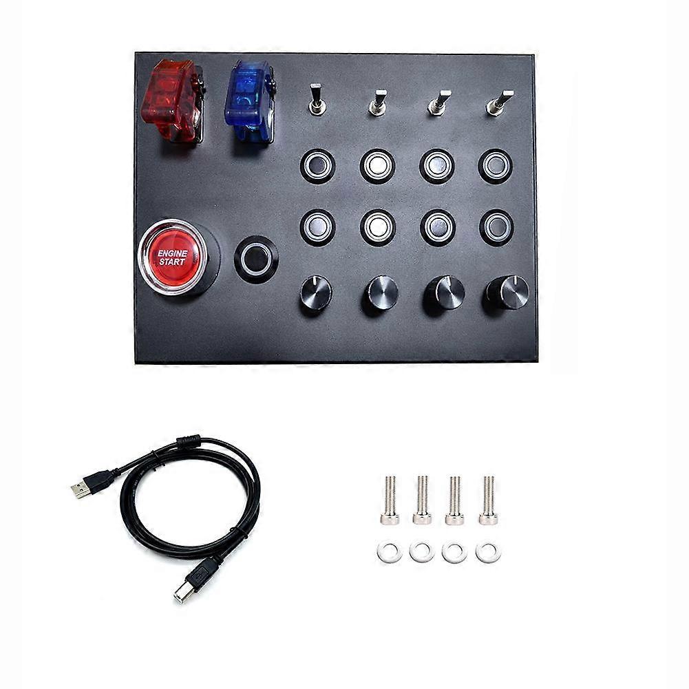Multi Function Racing Simulator Control Box with Precise Feedback Easy Install Compact Design for PC