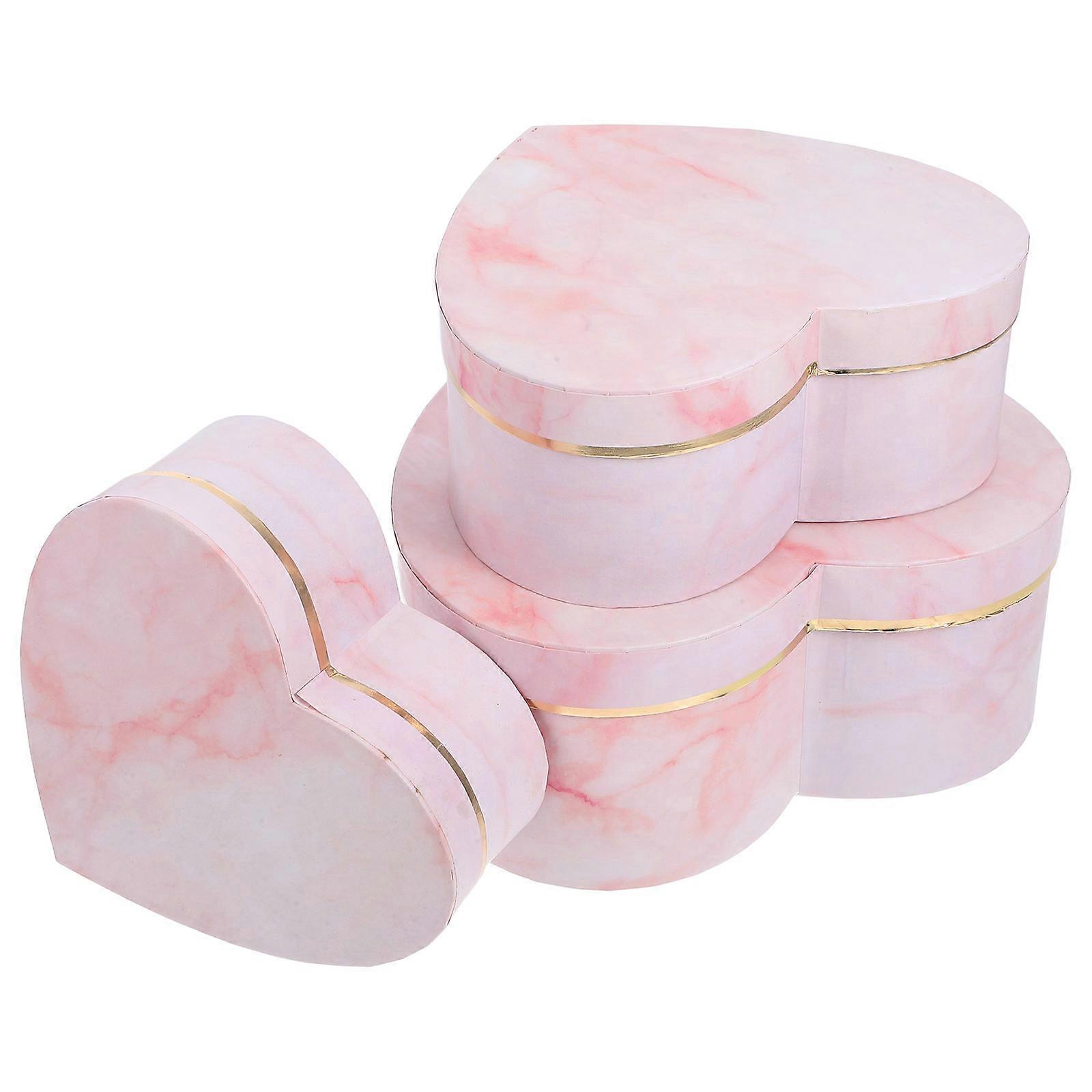 Heart Shaped Gift Box for Storage 1Set Pink Paper Versatile Gift Box