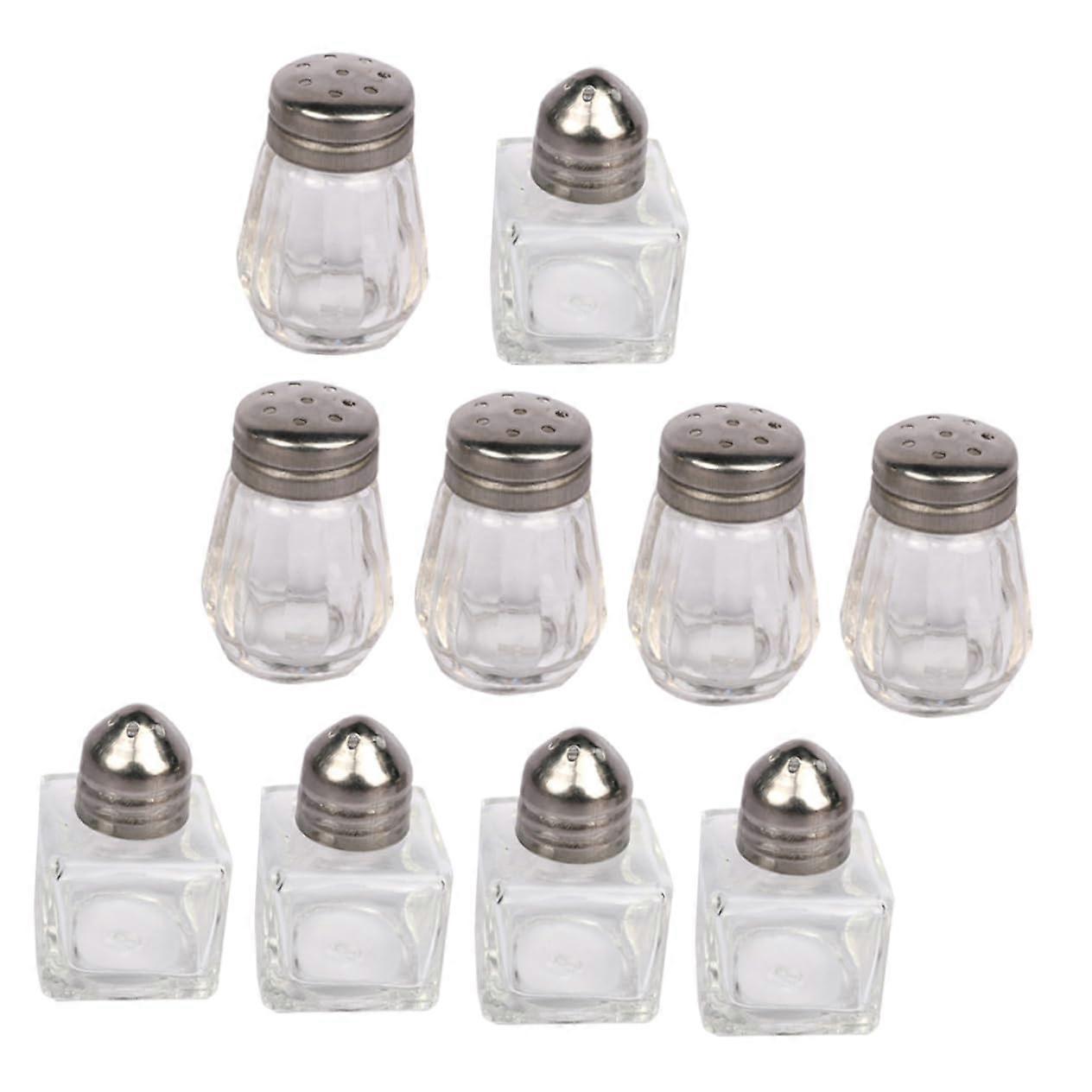 Spice Jars Set of 10 with Lids for Salt Pepper Seasoning Storage Portable Kitchen Containers