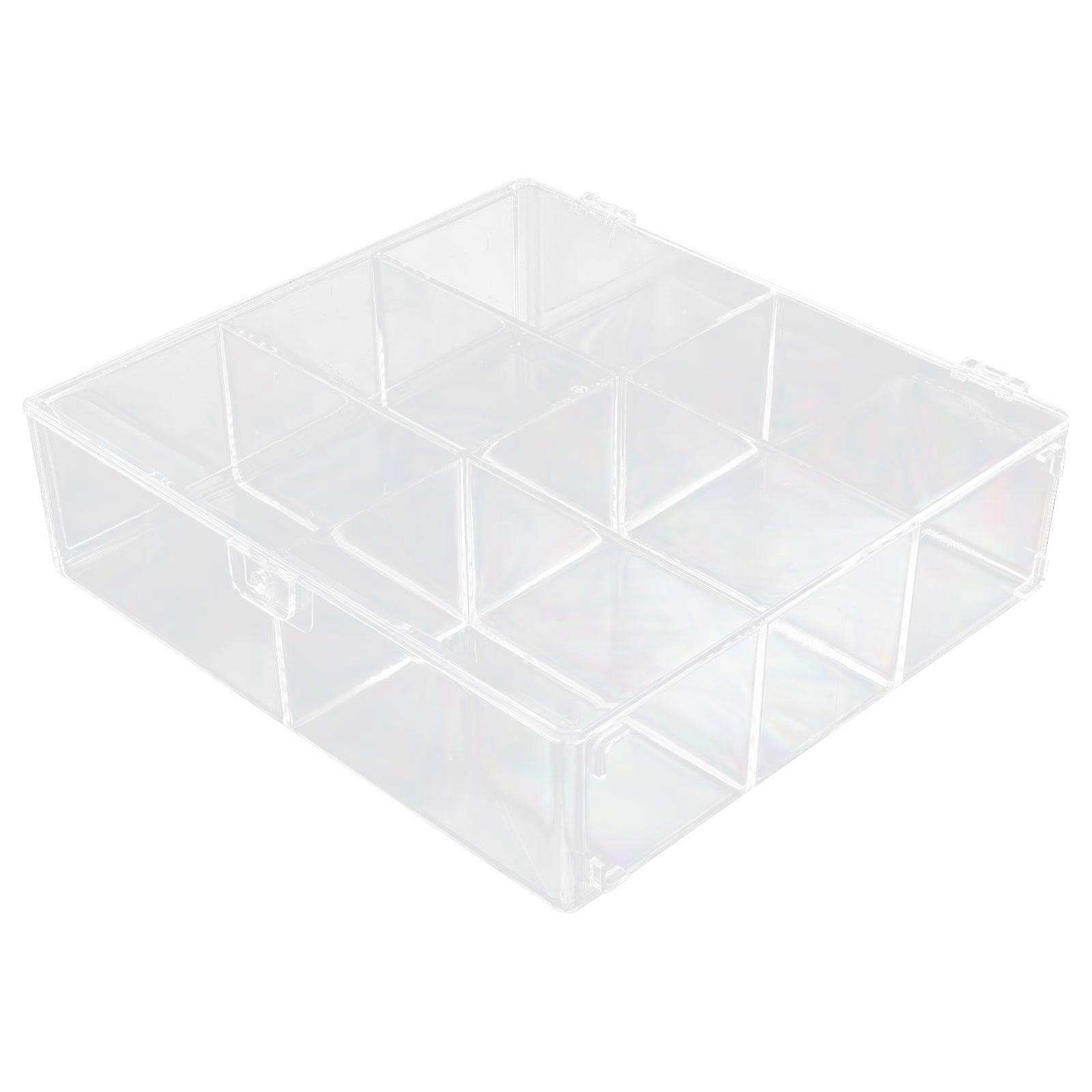 Clear Storage Box Model Display Case for Storage with Transparent Compartments