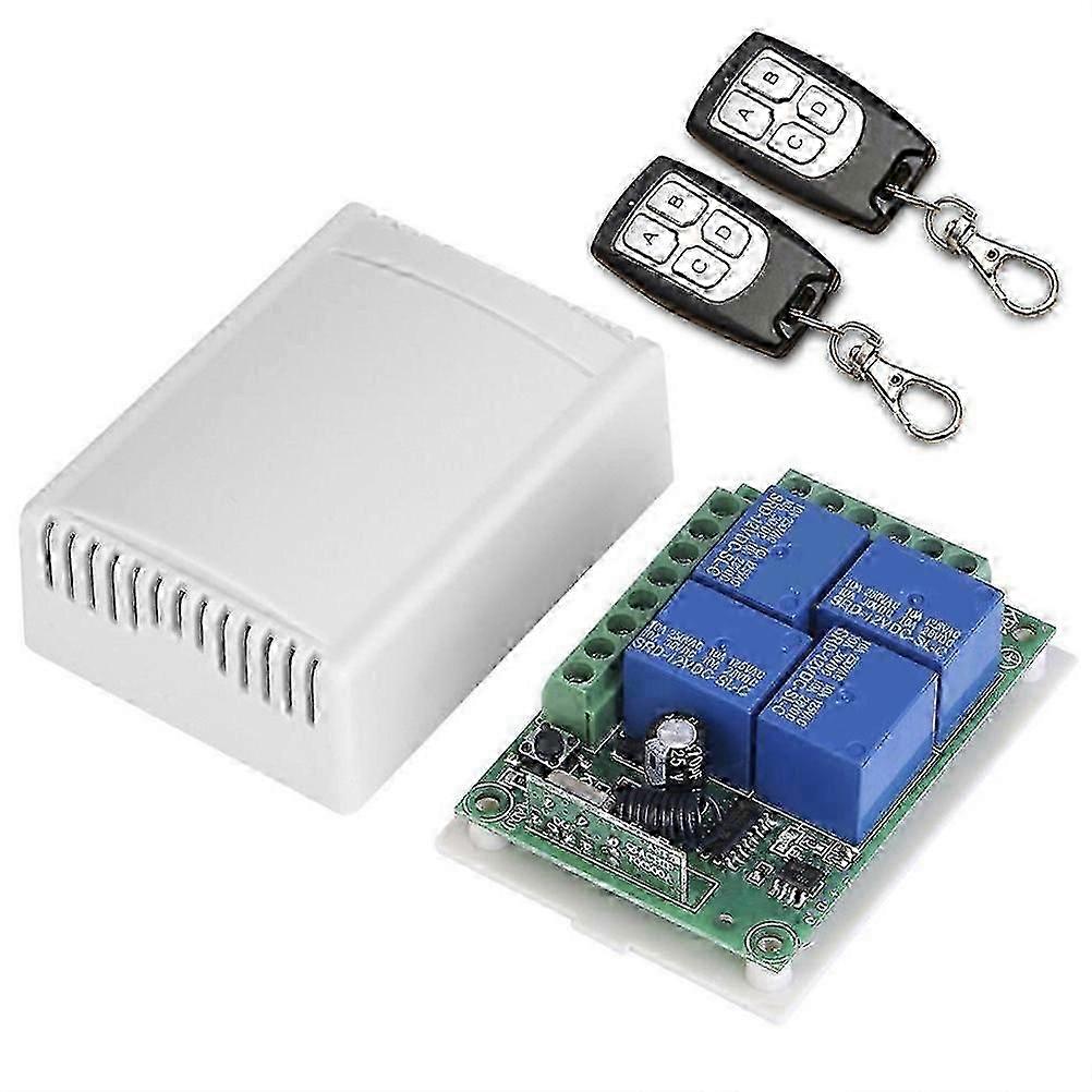 2025 433 MHz Radio Receiver Relay Receiver with Remote Control for Garage Door Automatic Gate DC 12V Household Appliances Pump Motor Relay