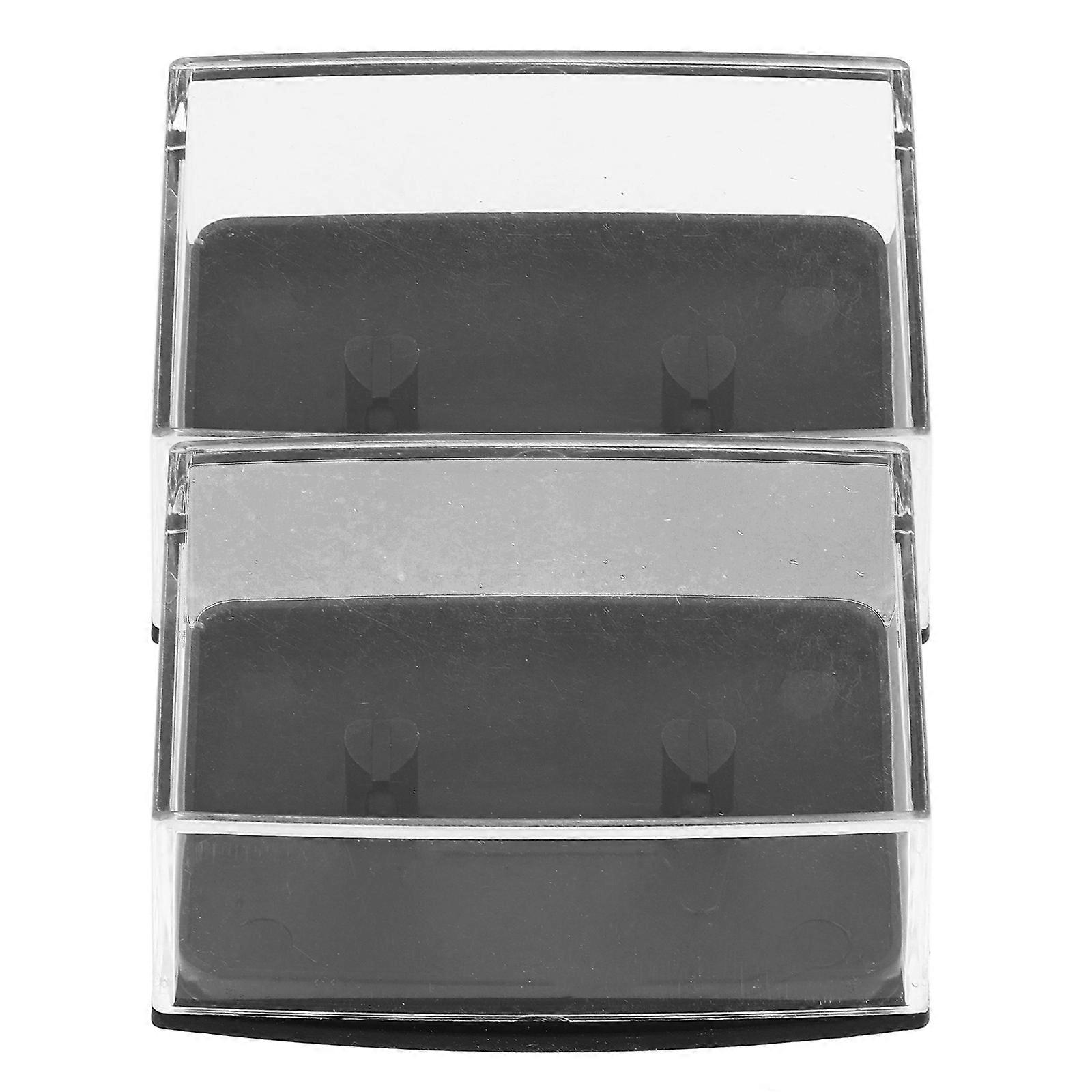 2pcs Multi Cufflink Storage Box with Spacious Double-slots for Organized Jewelry Storage