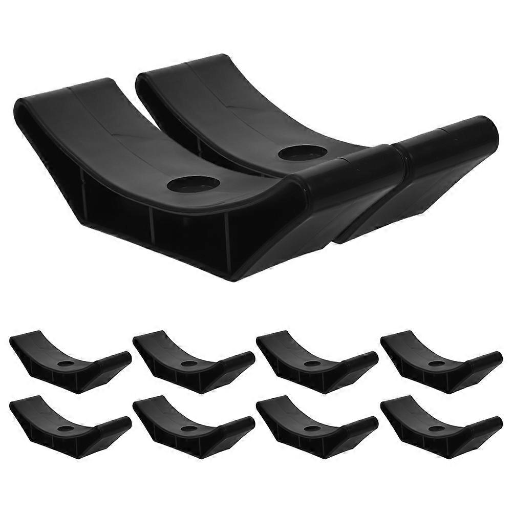 Exercise Use Dumbbell Bracket Weight Stand Plastic Rack 10Pcs Black