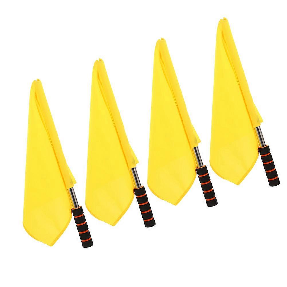 Traffic Flag Small Flags for Sports Party 4Pcs Handheld Referee Flags