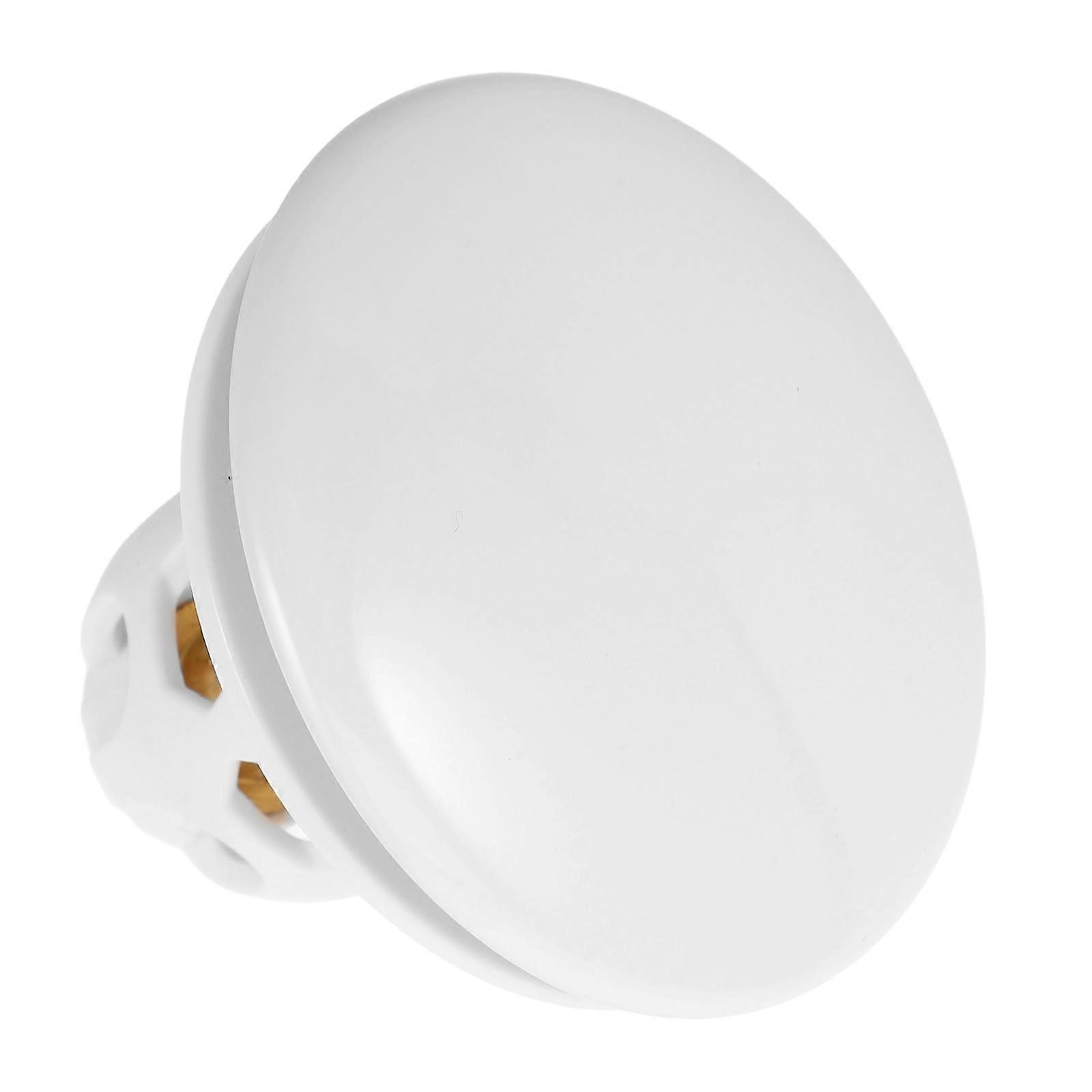 Universal Bathroom Sink Stopper Press Type for Sink White Ceramic Material