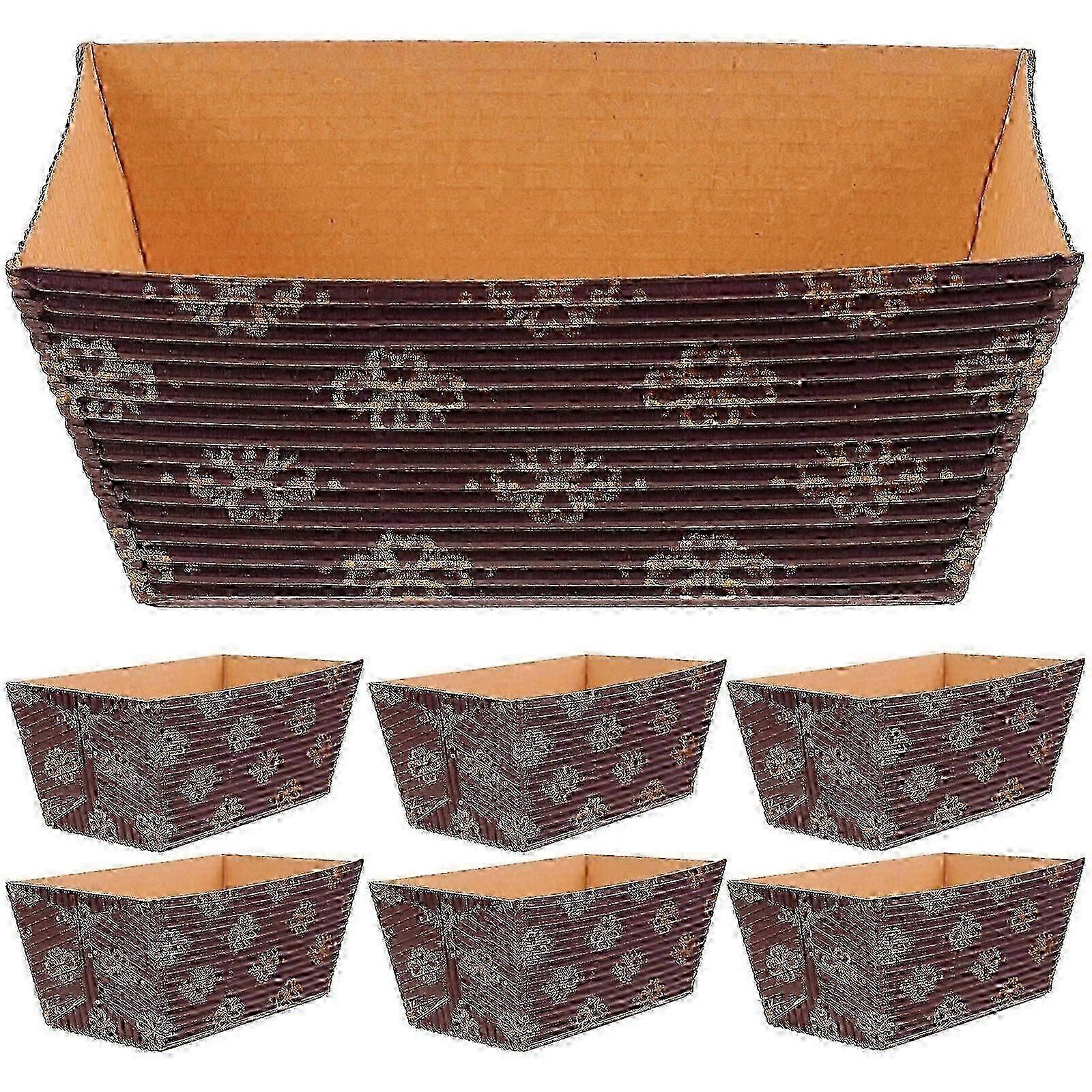 25pcs Paper Bread Pans Cake Paper Cups Loaf Making Paper Molds Stackable Cake Storage Loaf Pans