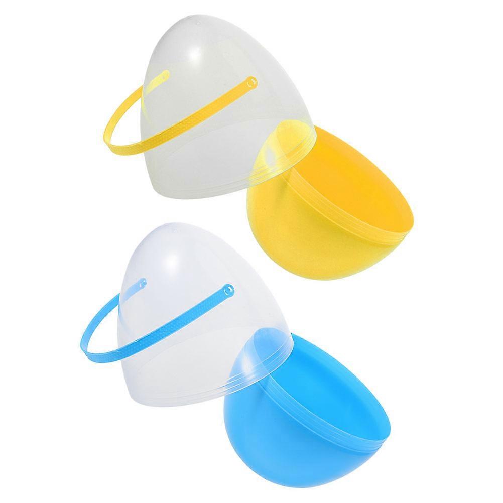 Easter Egg Baskets for Storage with Handle Assorted Color 4Pcs Set