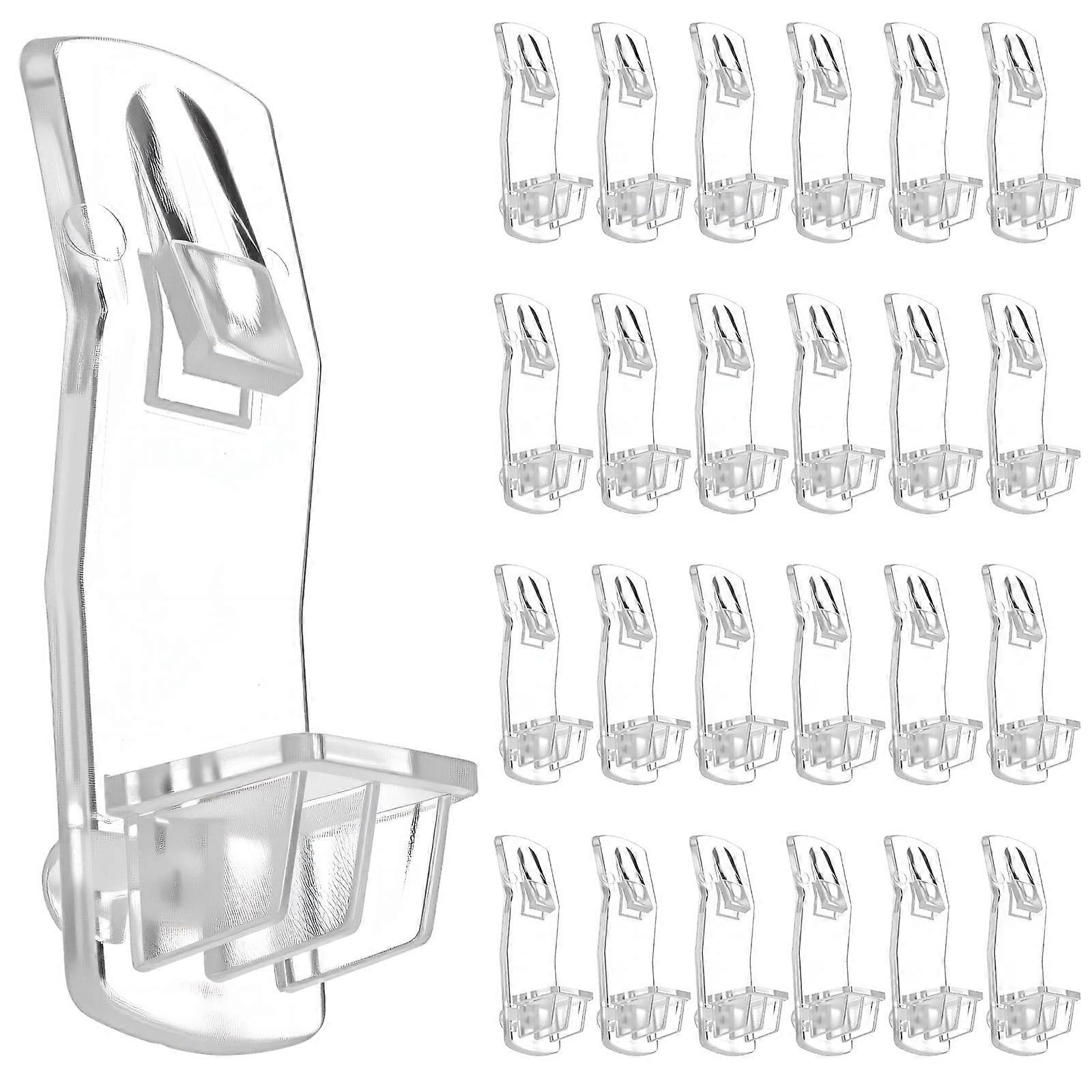 24PCS SelfLocking Shelf Support Pegs 20mm Clear Pins for Cabinets and Bookcases