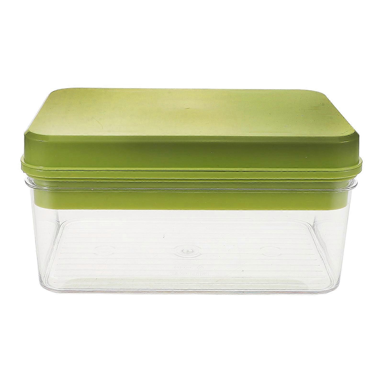 Press Type Ice Block Tray for Freezer Use Green Ice Cube Mold
