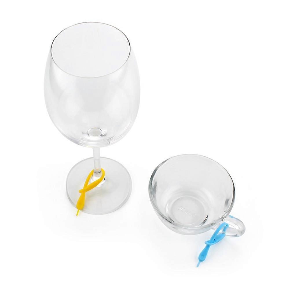 Silicone Wine Glass Marker for Cup Identification with Assorted Colors and NonSlip Design 12 Pieces