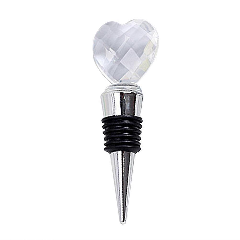 2Pcs Crystal for Sealing Use Heart-Shaped Silver Style