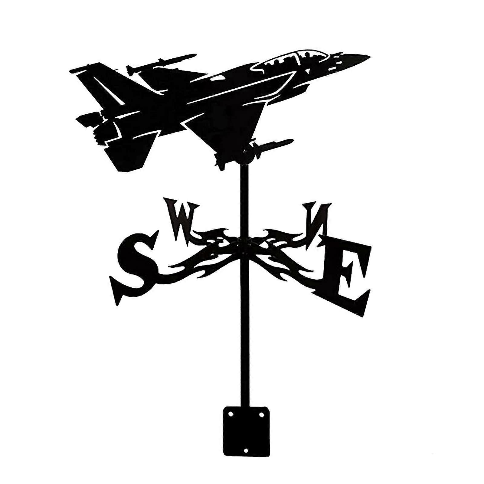 Metal Weather Vane with Mounting Bracket, Rust Resistant Wind Direction Indicator for Garden Decor