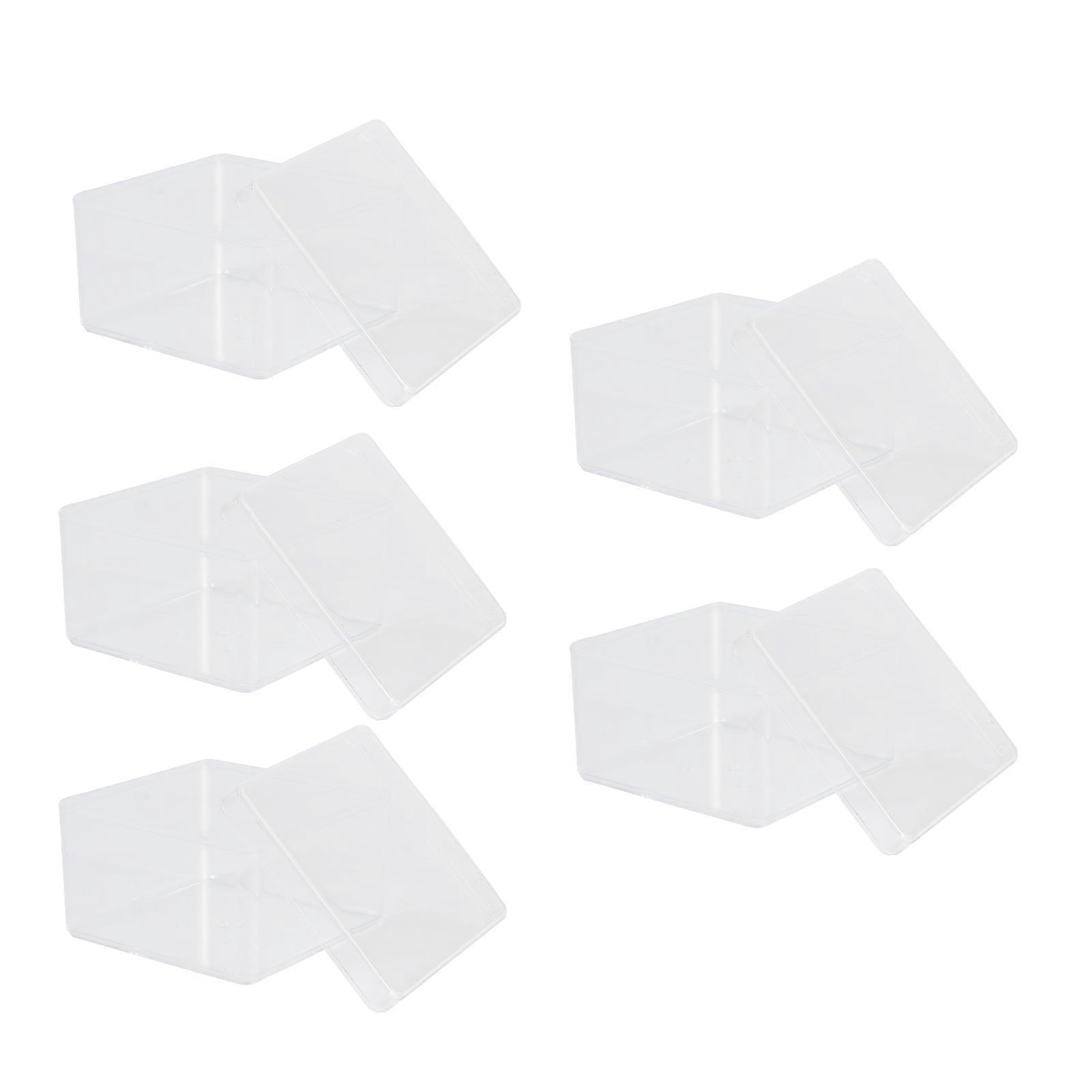 Model Display Box for Storage Use with 5Pcs Transparent Figurine Containers