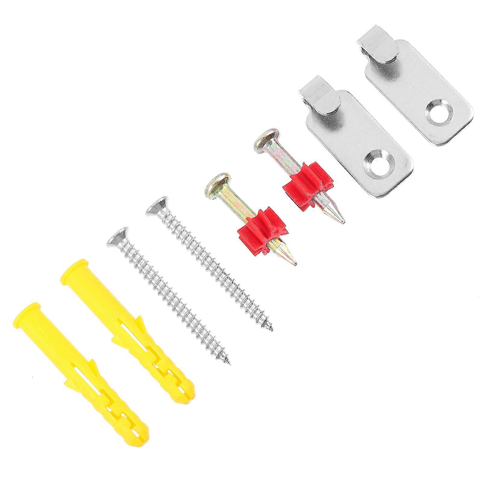 Picture Hanging Tools Picture Frame Hook Kit Wall Decorations Silver 3X1.2CM Hanging 4Sets