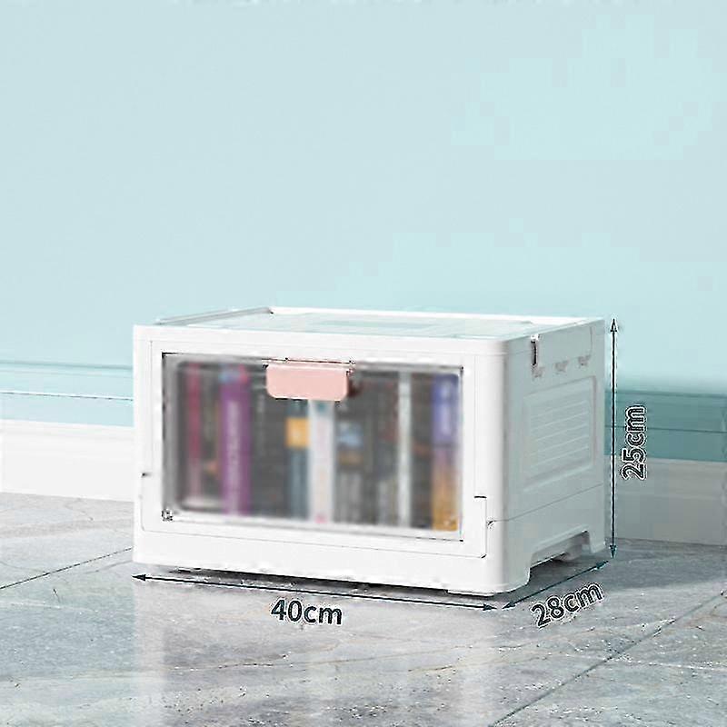 2025 Foldable Storage Box Large Capacity Stackable Sundry Organizer Bedroom Toy Storage Bin Home Sundries Sorting Box Clear Windows