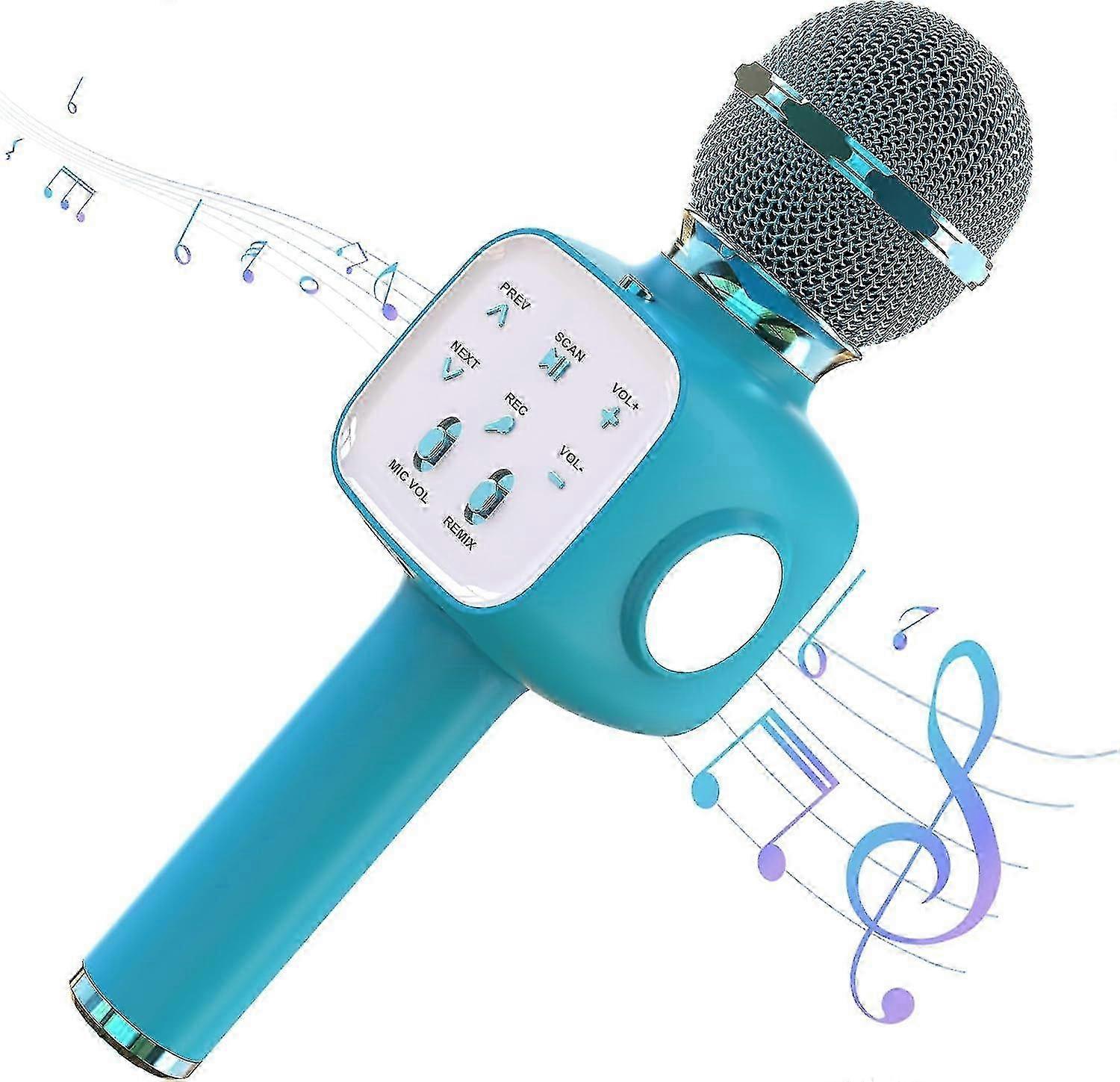 26-27 Wireless Microphone, Karaoke Microphone Speaker Singing Machine With Led Light, Android/ios Smartphone Bluetooth Microphone For Party, Singing