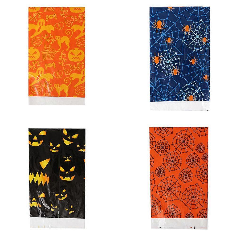 Assorted Color Halloween Tablecloth Disposable for Party Use 12Pcs