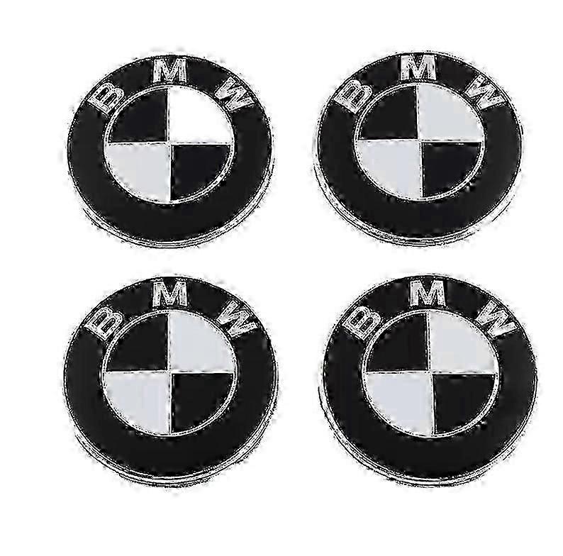 B04- 68mm 4-pack Center Caps Bmw Silver One Size