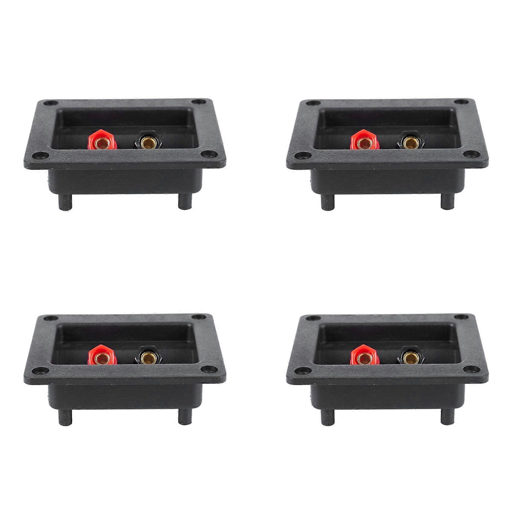 4pcs 90x78mm Square Binding Post Type Speaker Box Terminal Cup Wire Connector Board