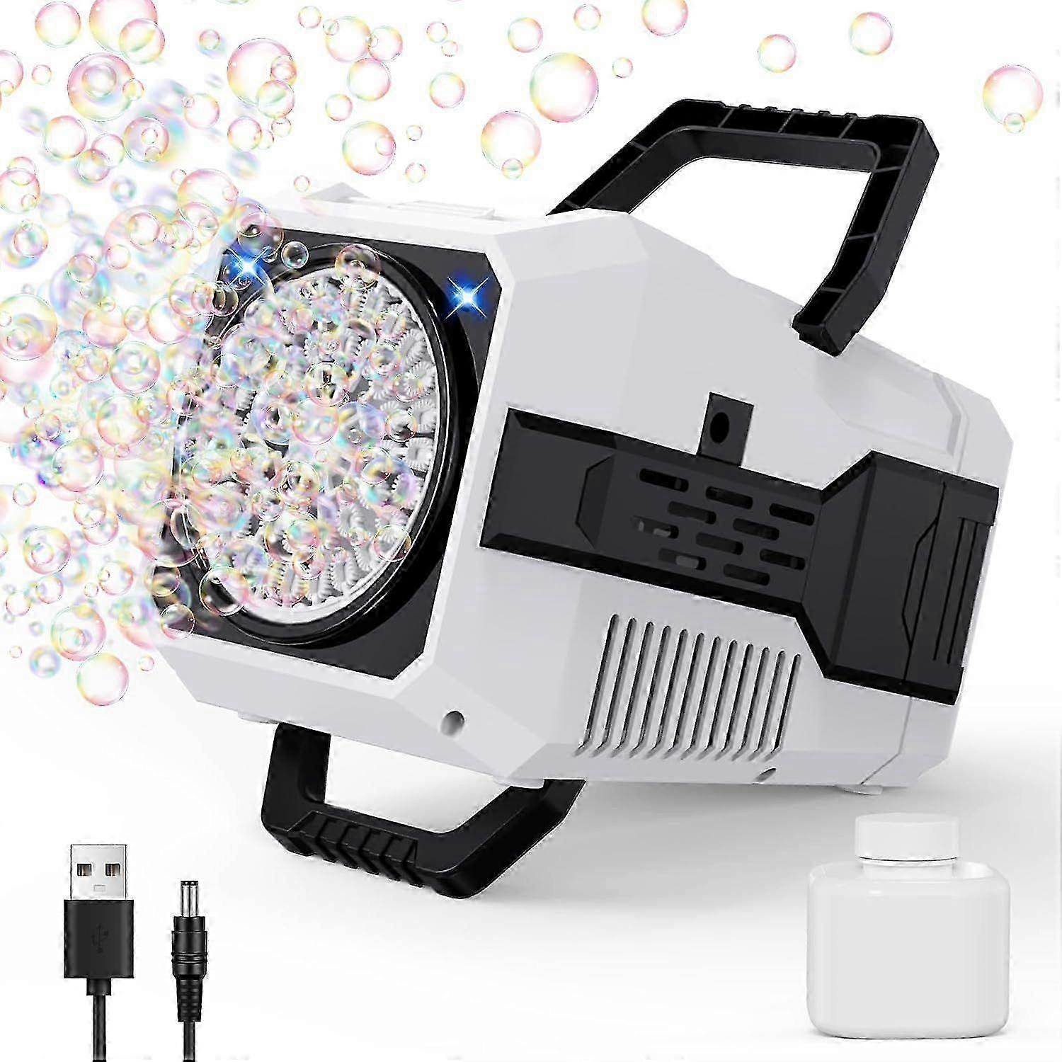 Bubble Machine for Kids, Automatic Bubble Blower 2 Speed Modes with Adjustable