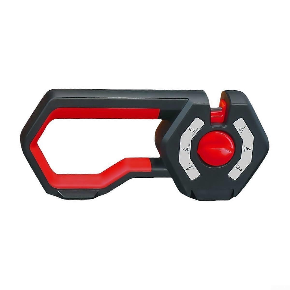Adjustable Carbide Kitchen Knife Sharpener with 6Stage System and Ergonomic NonSlip Grip Red