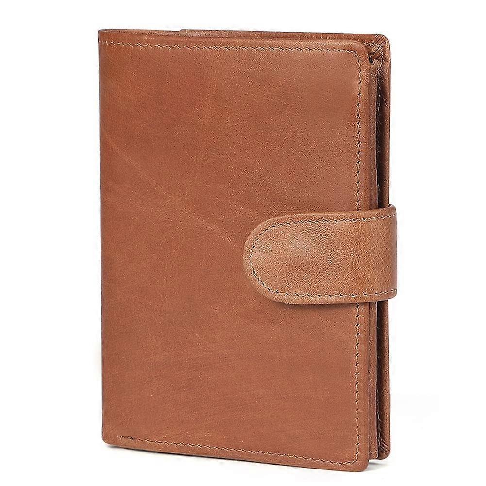 Men's Leather Wallet with RFID Blocking, Multi Card Slots and Secure Coin Pocket