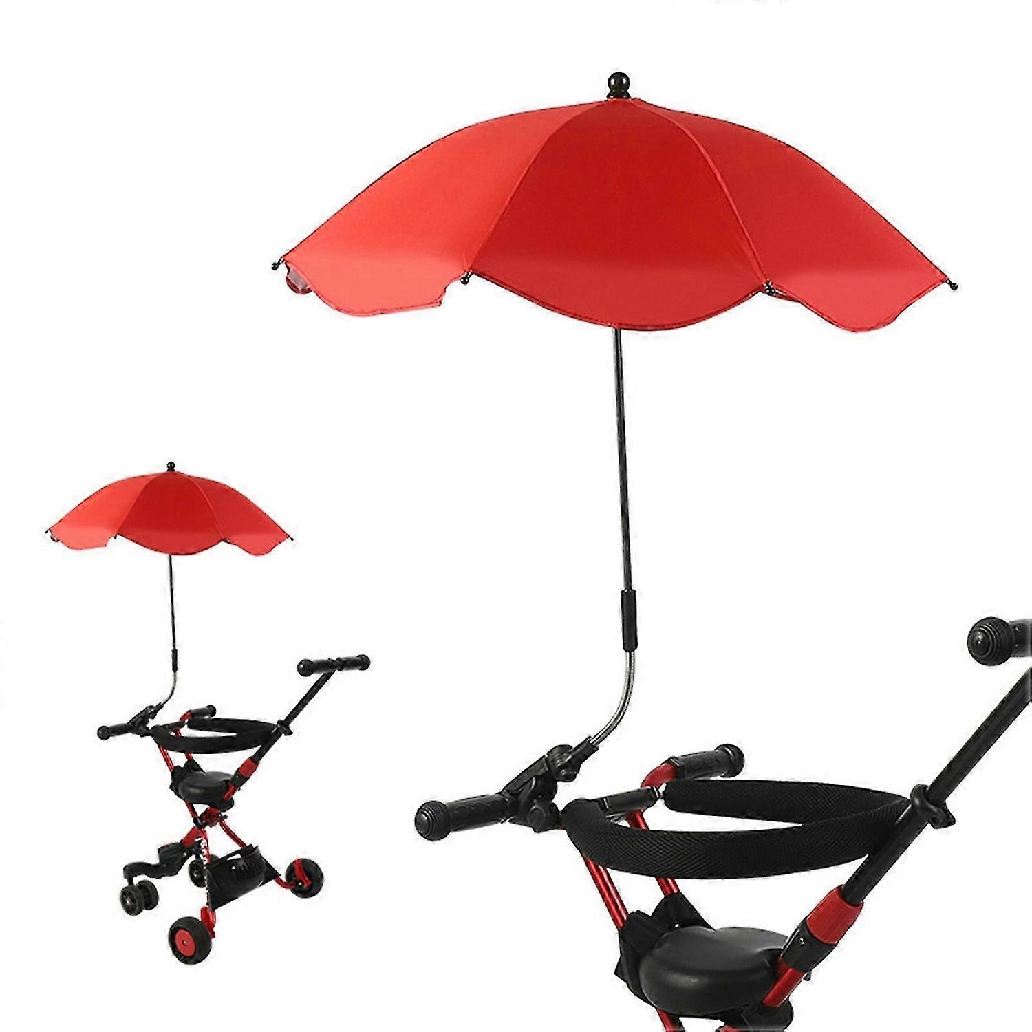 Universal Stroller Umbrella with Clamp Adjustable Multi-purpose Sunshade for Camping Walking Traveling